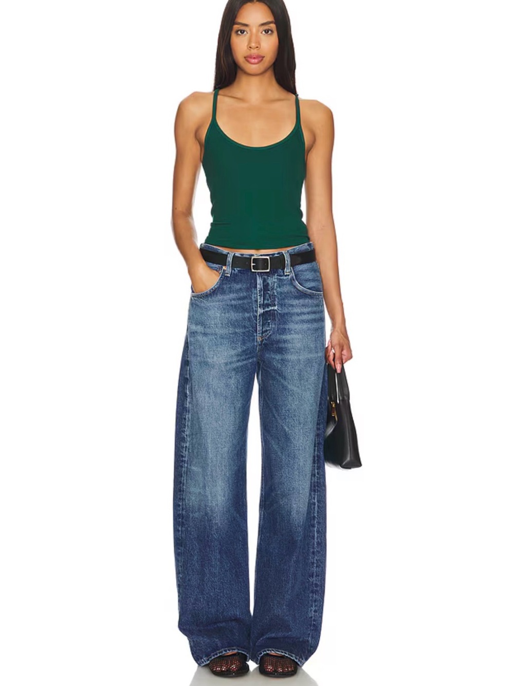 Citizens of Humanity Ayla Baggy Jeans 26 Claremont Wide Leg Blue Denim 2053-3017